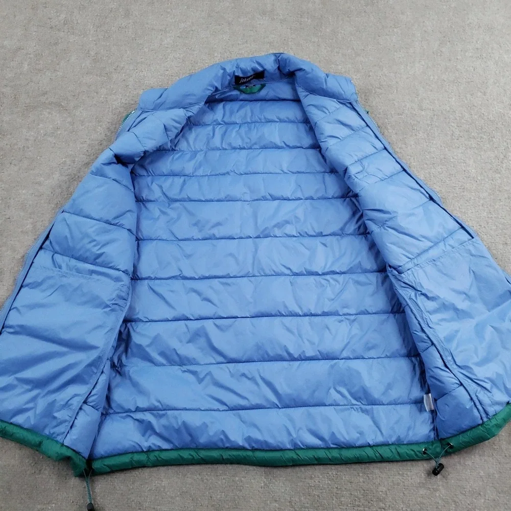 Johnnie-O Vest Mens Large Green Puffer Quilted Full Zip‎ Lightweight Hiking